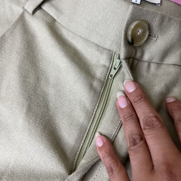 Vince Trouser Pants Womens 8 Beige Wool Blend High Waist Wide Leg Pleated Work - Picture 8 of 13